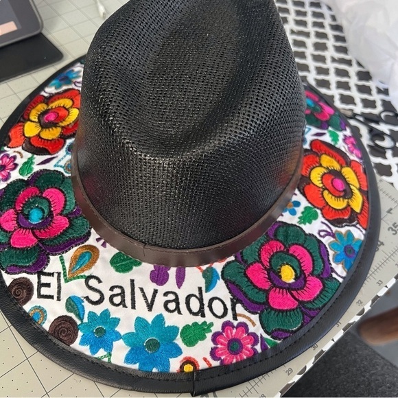 Embroidered Floral Multicolor Fedora Mexican Women Fashion Hat